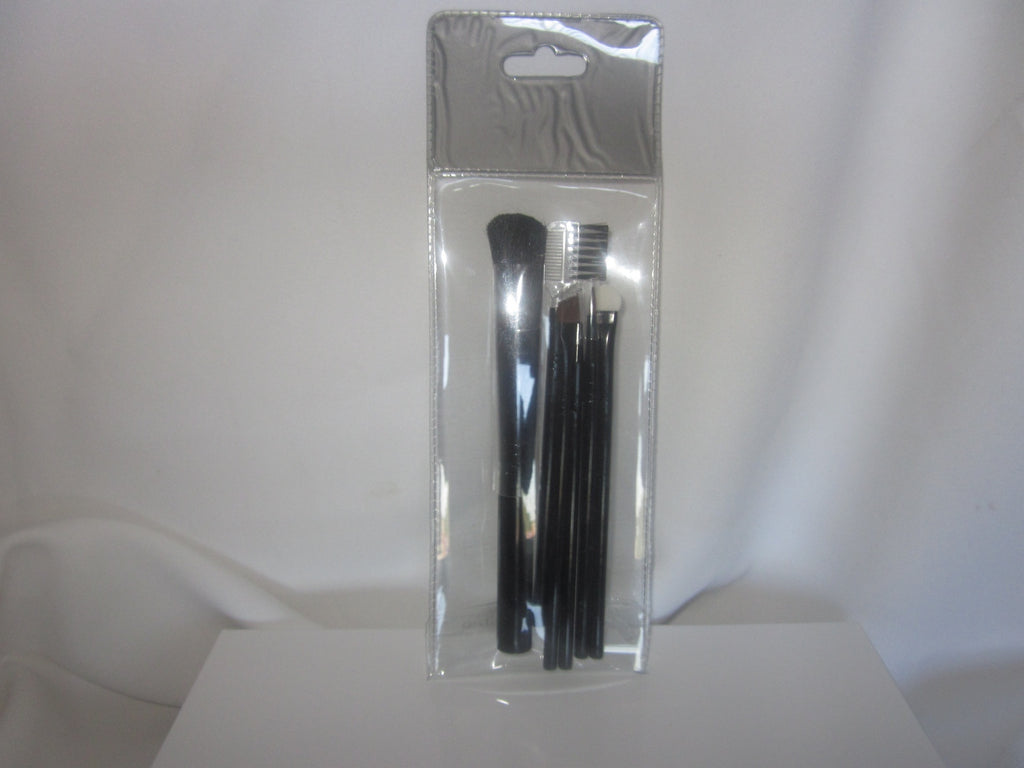 New 6-Piece Makeup/Cosmetics Black Brush Starter Set Travel Brush Pouch,FreeShip