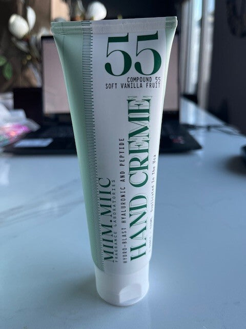 MIIM.MIIC Hand Creme Compound 55 Hyaluronic and peptide Soft Vanilla Fruit 4 oz