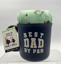 Eccolo Father's Day Mug w/ Golf Themed Socks, Coffee Mug, Sock Sz. 10-13, NEW