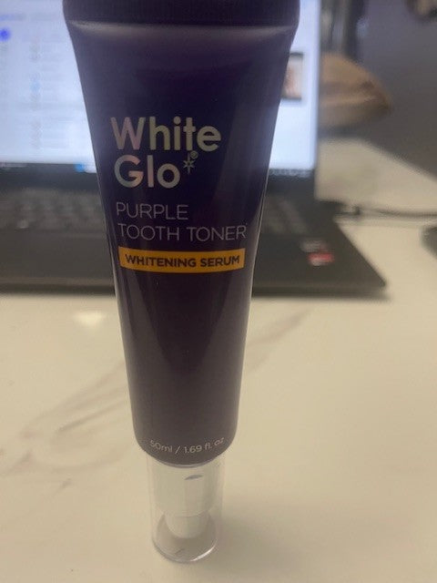 White Glo Purple Tooth Toner Whitening Serum Instant Yellow Teeth Corrector