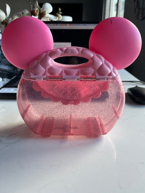 Disney Minnie Mouse With Minnie Ears Girls Plastic Toy Pretend Purse PRE-OWNED