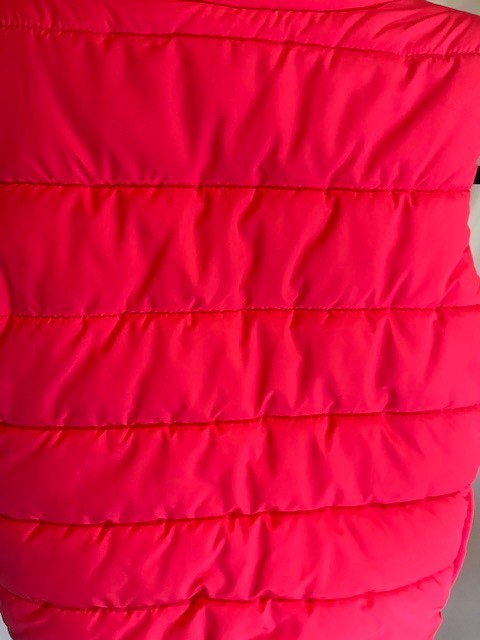 PUMA Girls Quilted Vest Size 7/8Puffer Vest Full Zip Bright Hot Pink w/Pockets