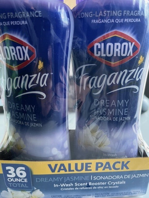 Clorox Fraganzia In Wash Scent Boost Crystals DREAMY JASMINE Scent 36 oz 2 Pack