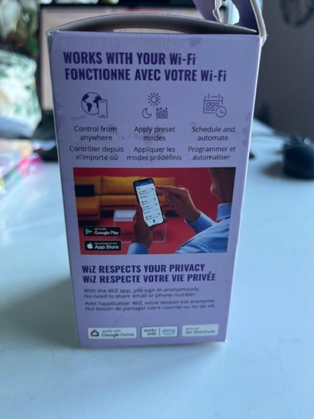 Wiz 60W Tunable Smart Filament LED Light Bulb Connects to Your Wi-Fi 800 Lum.NEW
