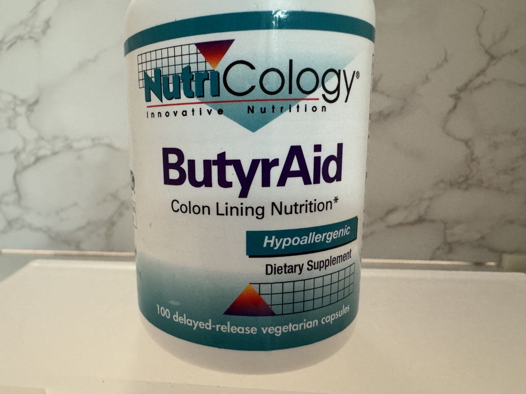 Nutricology ButyrAid 100 Delayed Release Vegetarian Capsules, New Exp 08/26