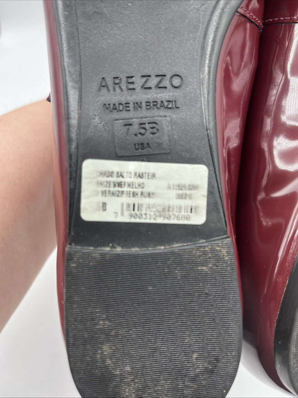 Arezzo Womens Tori Ballet RUBY Patent Leather Ballet Flats Sz. 7.5 w/Buckle, NIB