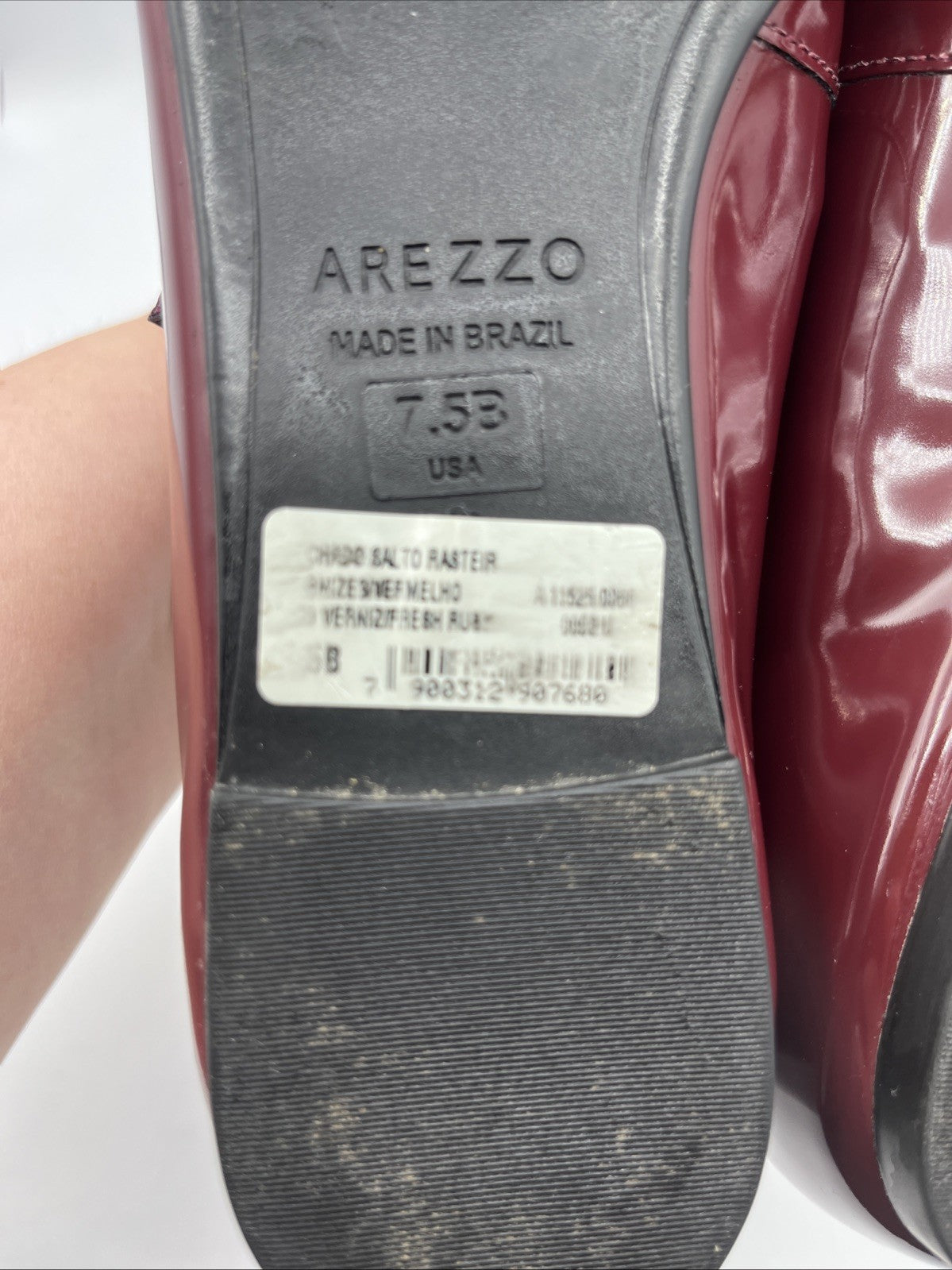 Arezzo Womens Tori Ballet RUBY Patent Leather Ballet Flats Sz. 7.5 w/Buckle, NIB