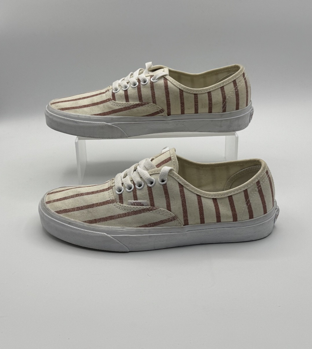 Vans X Madewell Authentic Unisex Lace Up Shoe, Men's 7, Women's 8.5, Pink/White