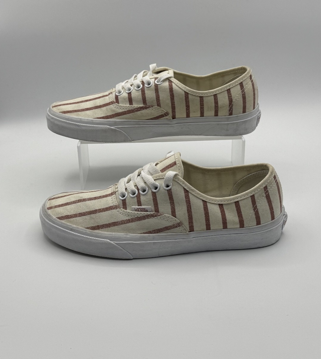 Vans X Madewell Authentic Unisex Lace Up Shoe, Men's 7, Women's 8.5, Pink/White