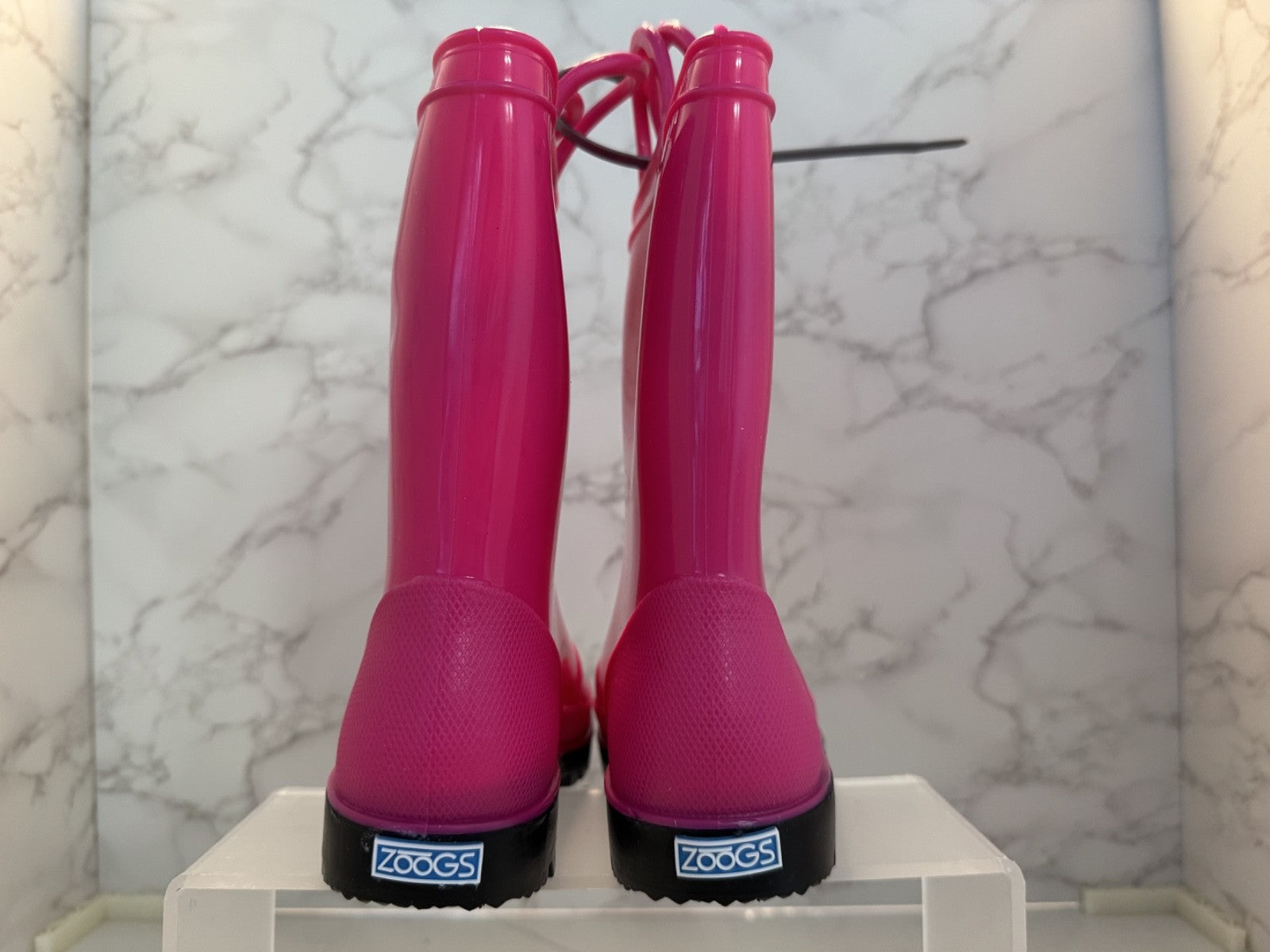 ZOOGS Hot Pink Rain or Garden Boots Girls Size 13, Black Soles Brand New