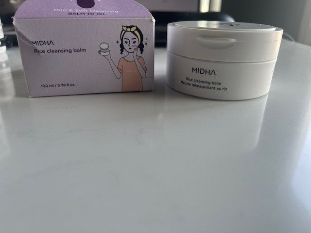 MIDHA Purple Rice  Mild & Soft Cleaning Balm To Oil Face Skin Vegan Exp 6/27