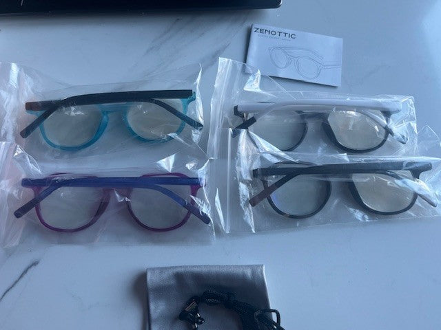 New ZENOTTIC Anti Blue Light +1.50 Eye-wear Fashion Glasses (Set of 4) NIB New