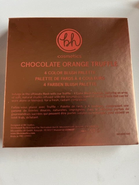 BH Cosmetics Chocolate Orange Truffle Blush Palette w/Bonus Brush NIB Free Ship