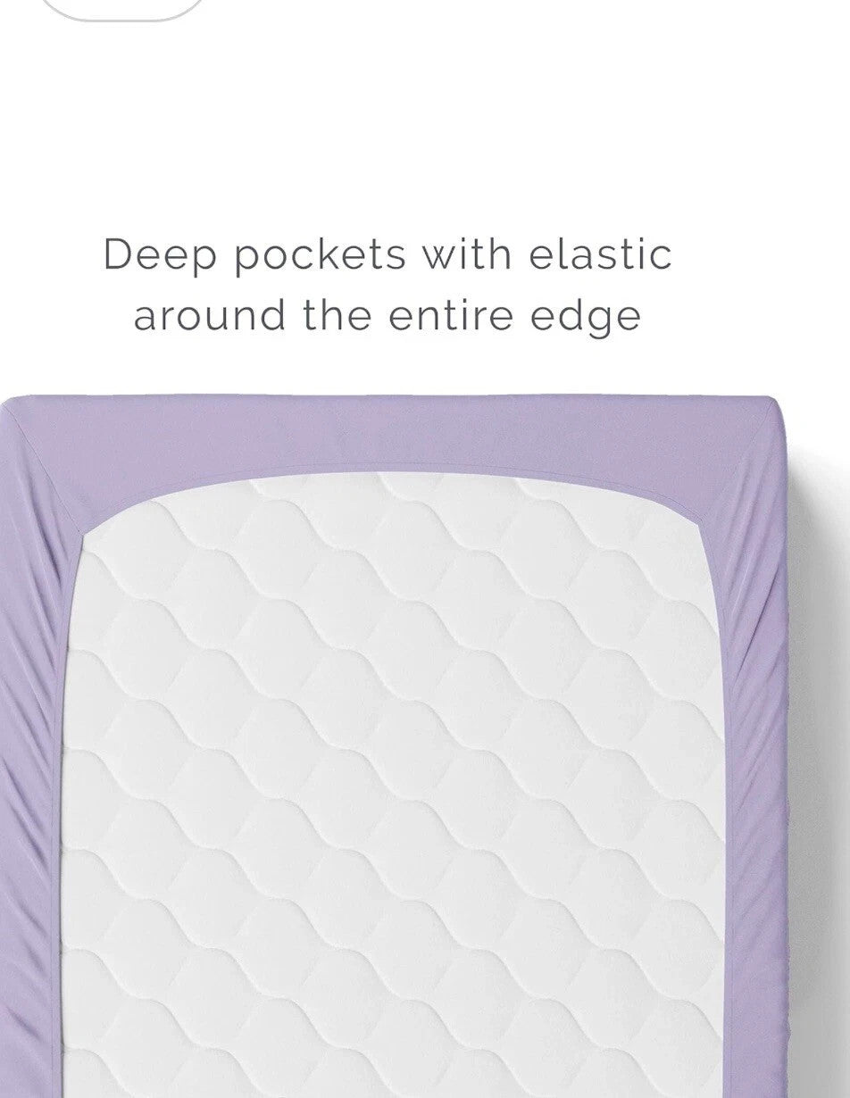 Natemia Lilac Organic Changing Pad Cover 100% Jersey Cotton 32"x17" Sealed New