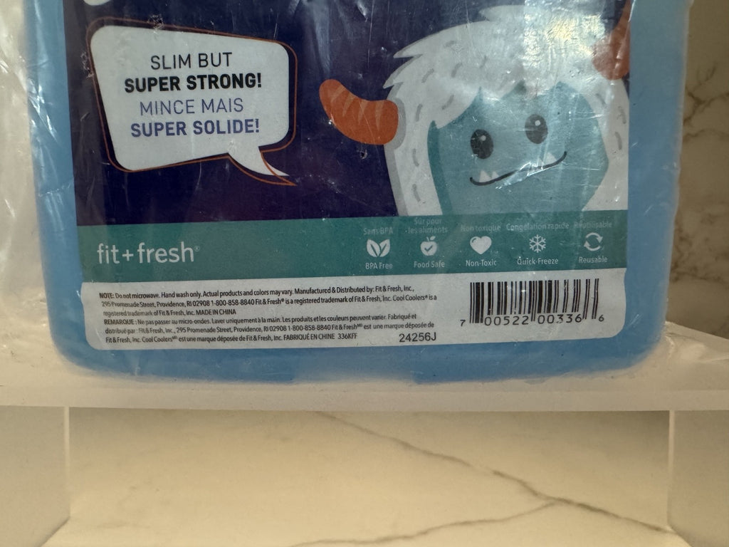 Cool Coolers by  4 Pack Slim Ice Packs, Quick Freeze Space Saving Reusable, New