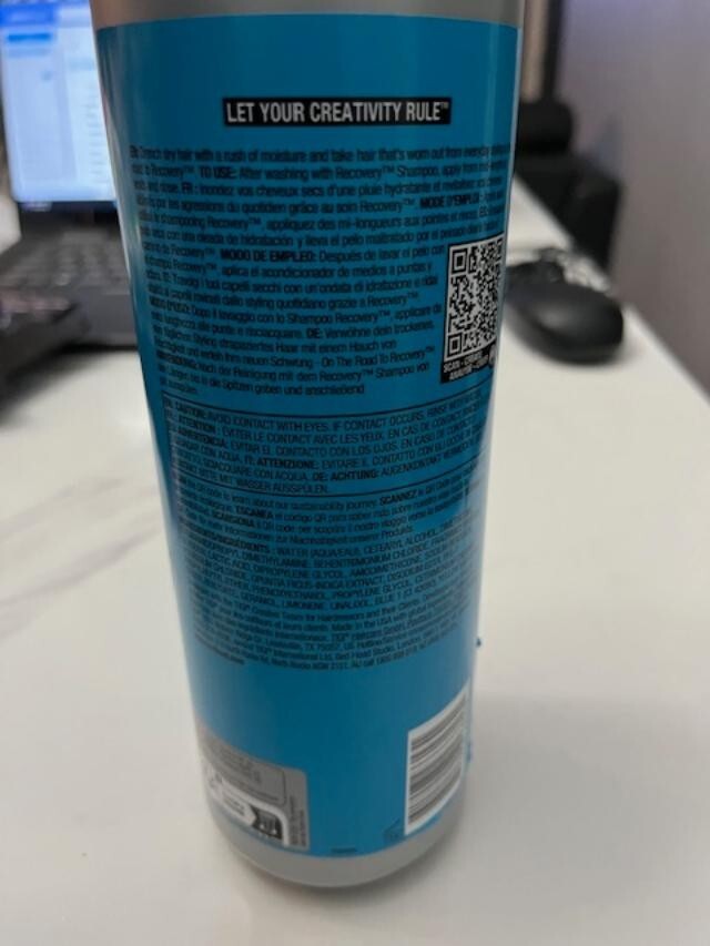 BED HEAD Tigi RECOVERY CONDITIONER, MOISTURE RUSH, for Damaged Hair 25.36 oz NEW