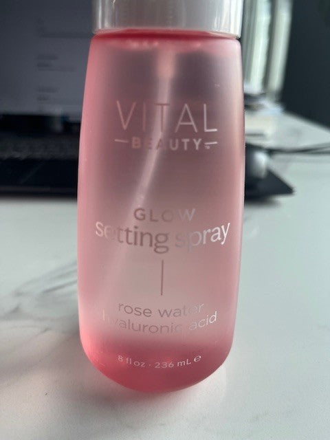 Vital Beauty Glow Setting Spray Rose Water Hyaluronic Acid 8 fl oz New & Sealed 