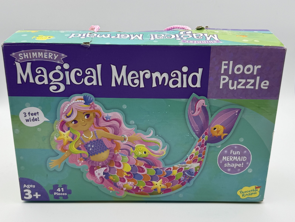Magical Mermaid Floor Puzzle  Shimmery Fun for Kids and Family Activities NIB