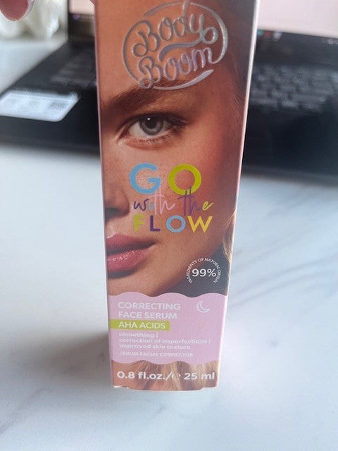 BodyBoom Go With The Flow Correcting Face Serum AHA Acid Skin Texture Treatment