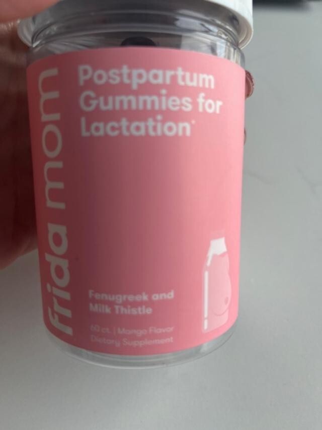 Frida Mom Postpartum Gummies For Lactation Vegan 60 Count Fenugreek Milk Thistle