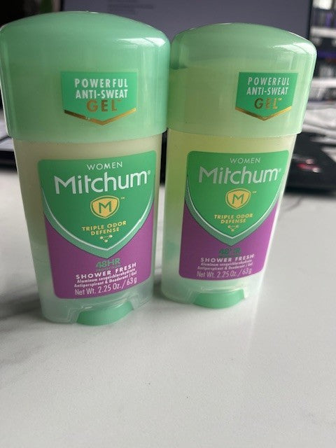 2 pk. Mitchum Women Triple Odor Defense Antiperspirant Deodorant Gel 3.4 oz New