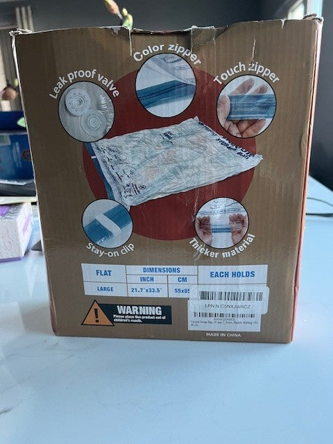 NEW 10 Pack Large Vacuum Storage Bags w/ Pump Space Saver Travel College Packing