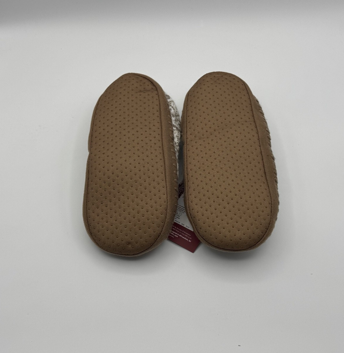 Muk Luks Women's Ballerina Warm & Cozy Slipper, White/Tan, S/M Size 5-7, New