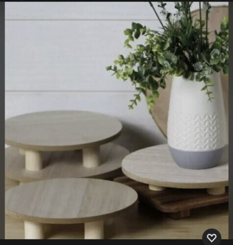 Target Bullseye 2 Count Wood Risers Centerpiece Cake Stand, Soap, Stand Tray NIP