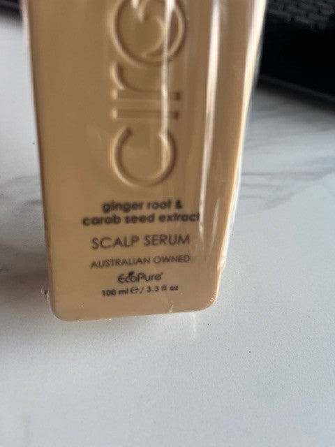 Ciroa - GINGER ROOT & CAROB SEED EXTRACT Scalp Serum w/Castor Oi 3.3 oz SEALED