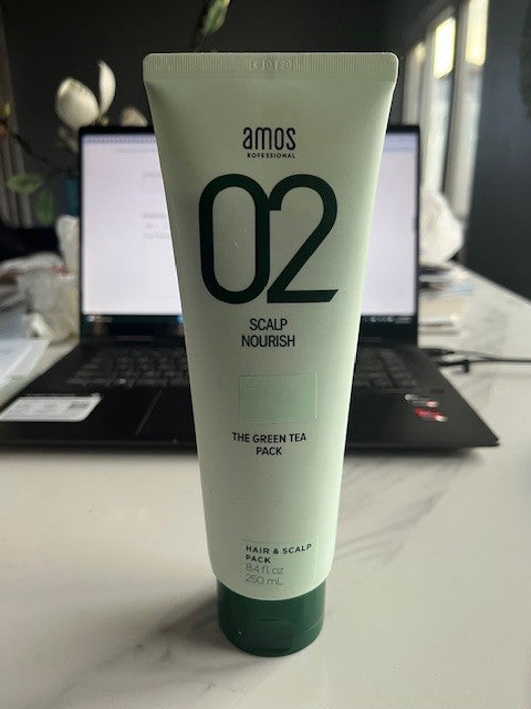 Amos Professional 02 Scalp Nourish Green Tea Hair & MoisturizingScalp Pack 8.4oz
