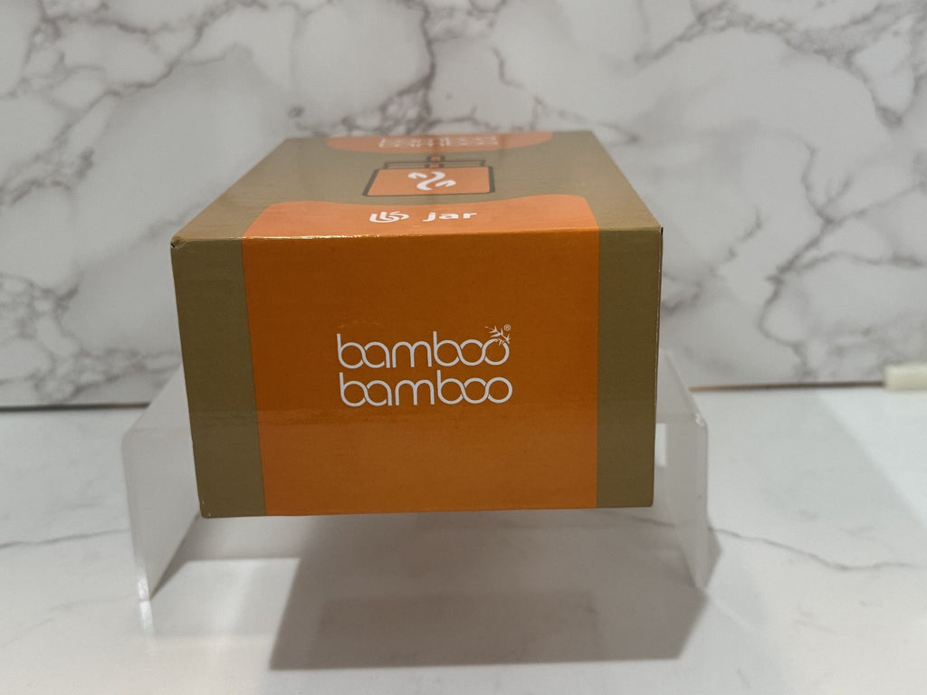 Bamboo Bamboo Children Toddler Jar w/Silicone Straw and Sleeve Orange Unisex NIB