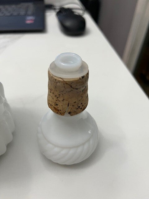 Vintage 1969 Jim Beam Kentucky Derby  Whisky Empty Milk Glass Decanter