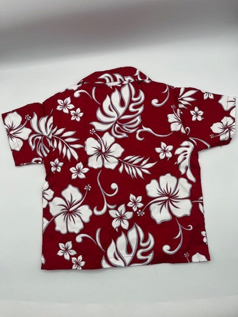 Aloha Republic Toddler Boy Tropical 2 pc. Shirt Short Set Red Floral Size 1T NWT