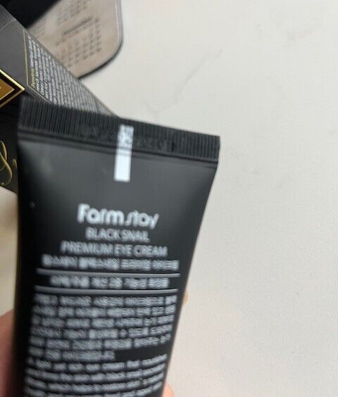 FARMSTAY Black Snail Premium Eye Brightener Cream Improve Appearance Of Wrinkles