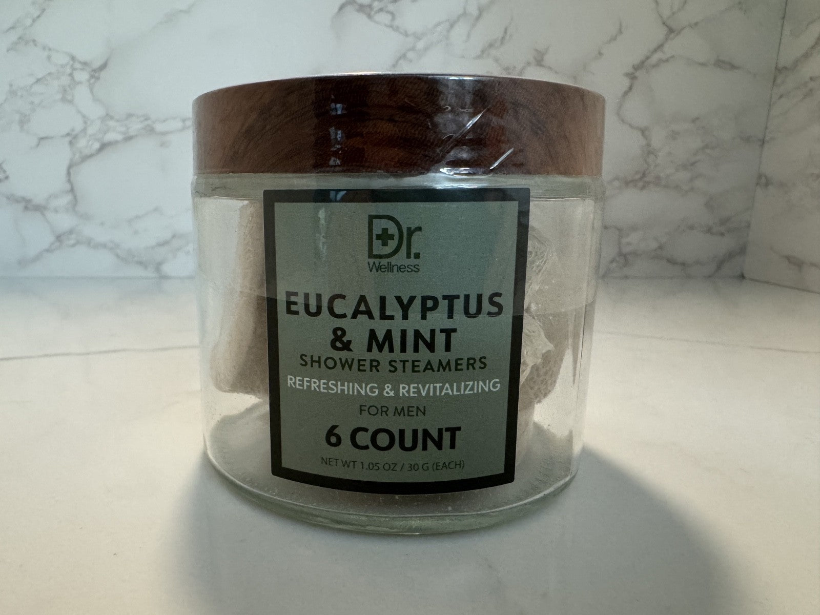 Dr. Wellness Eucalyptus & Mint Shower Steamers For Men/Unisex 6 Ct. New Sealed
