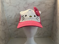 Hello Kitty with Baseball Cap Hat with Pink Ribbon, Pre-owned, Good Condition.
