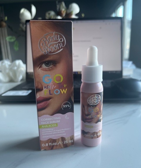 BodyBoom Go With The Flow Correcting Face Serum AHA Acid Skin Texture Treatment