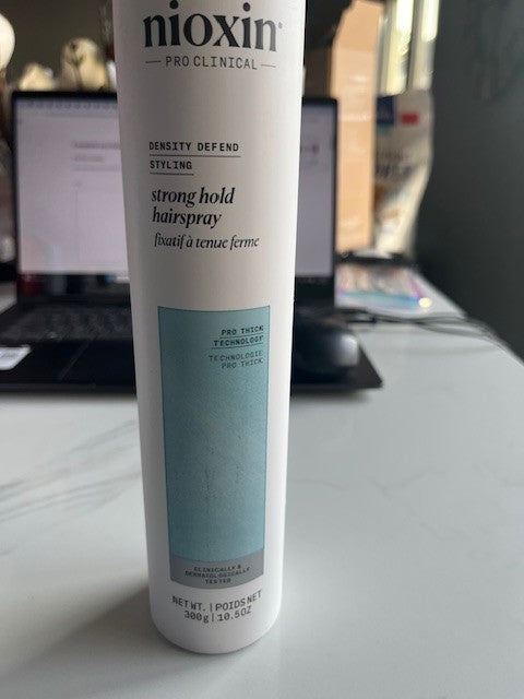 NIOXIN Niospray Strong Density Defend Styling Hold Hairspray, 10.5 oz Thickening