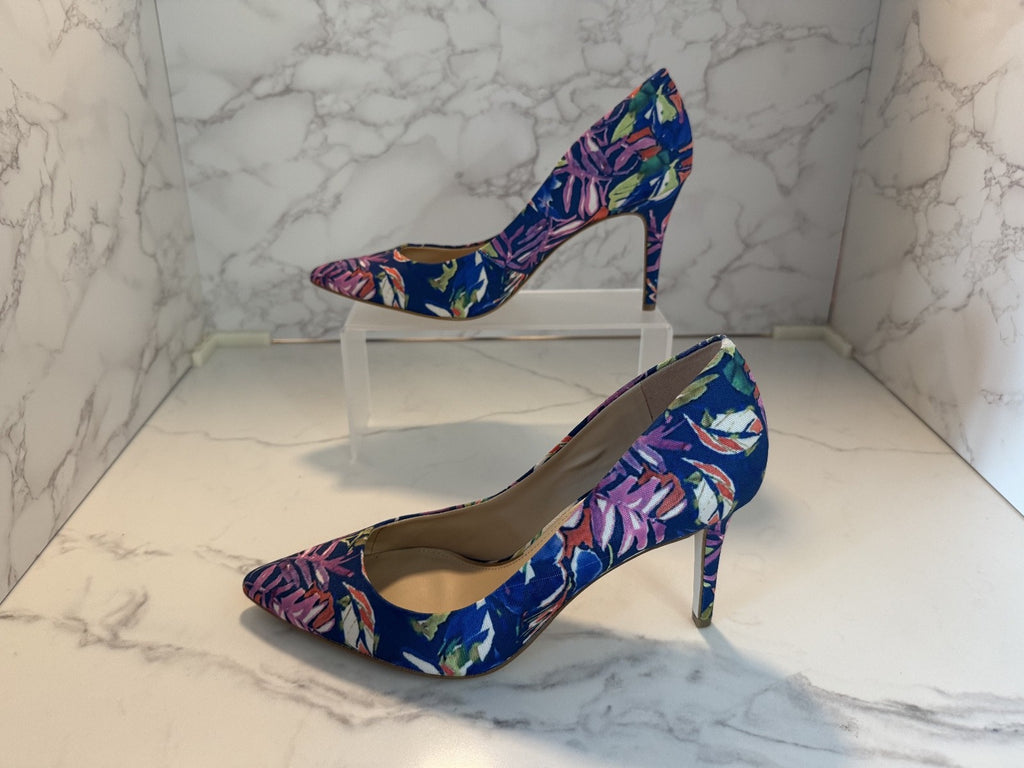 Jessica Simpson Size 8 1/2M Womens Levin Floral Point Toe Slip On Stiletto Pumps