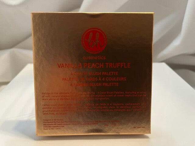 BH Cosmetics Vanilla Peach Truffle Blush Palette with Bonus Brush NIB, Free Ship