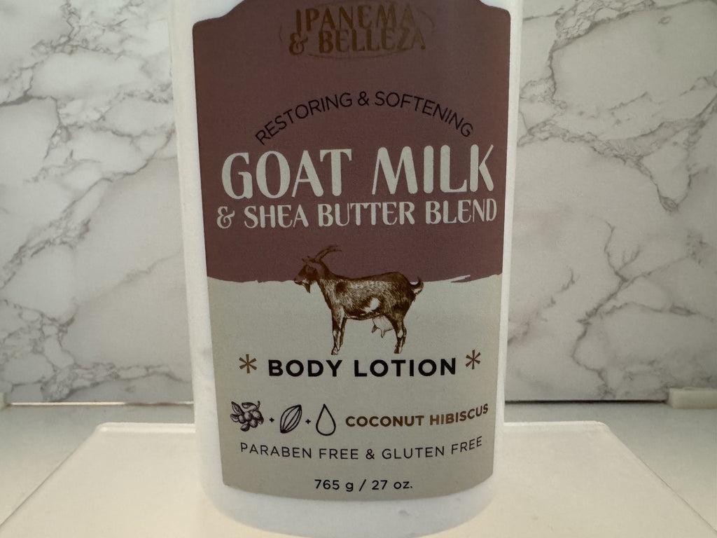 Ipanema & Belleza Restoring Goat Milk & Shea Butter Body Lotion 27oz NEW Coconut