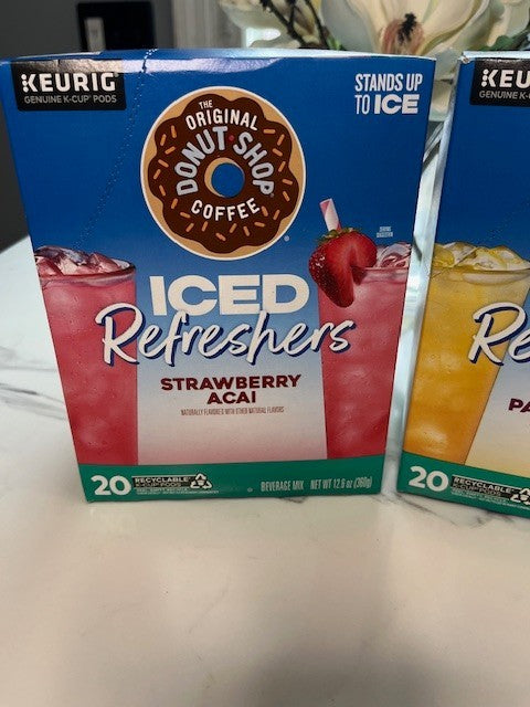 The Original Donut Shop Iced Refreshers Strawberry Açaí-Pineapple Fruit 40Ct NIB