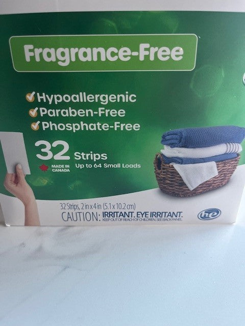 Tru Earth Eco-Strips Concentrated Laundry Detergent FRAGRANCE FREE 32 loads NIP