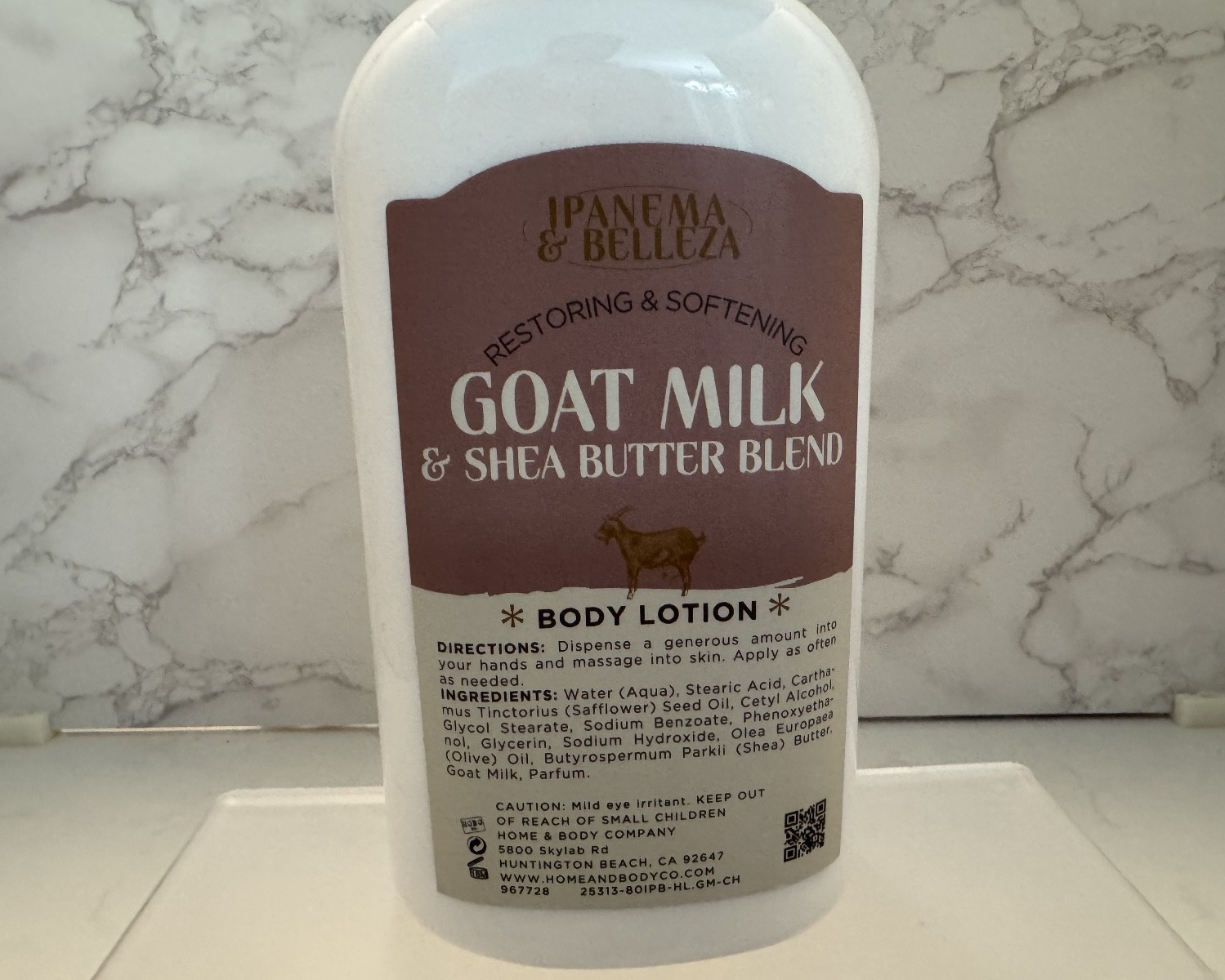 Ipanema & Belleza Restoring Goat Milk & Shea Butter Body Lotion 27oz NEW Coconut