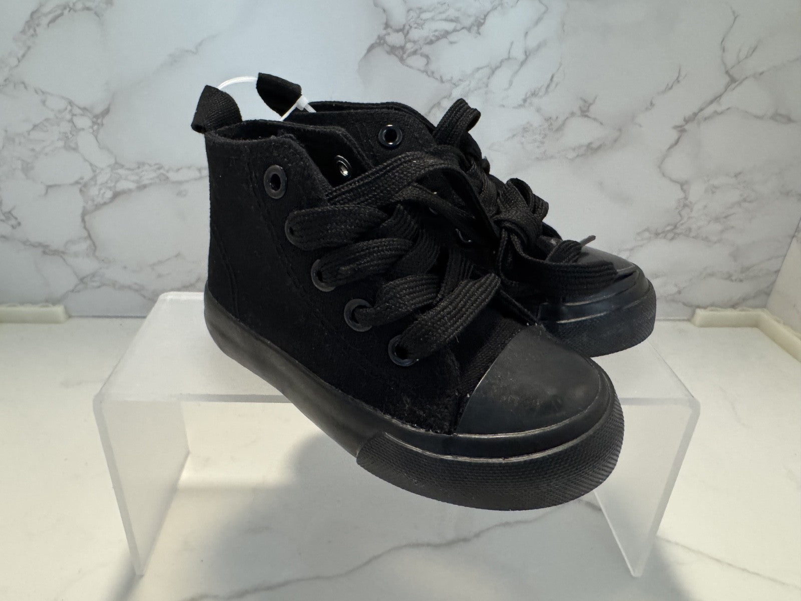 ZOOGS Fashion High-Top Canvas Sneakers Black Toddler Size 5T, Unisex, Brand New