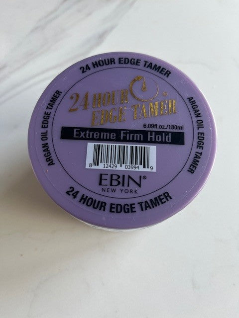 EBIN 24 Hour Edge Tamer - Extreme Firm Hold Gel , Argan Oil, Large 6.09oz SEALED
