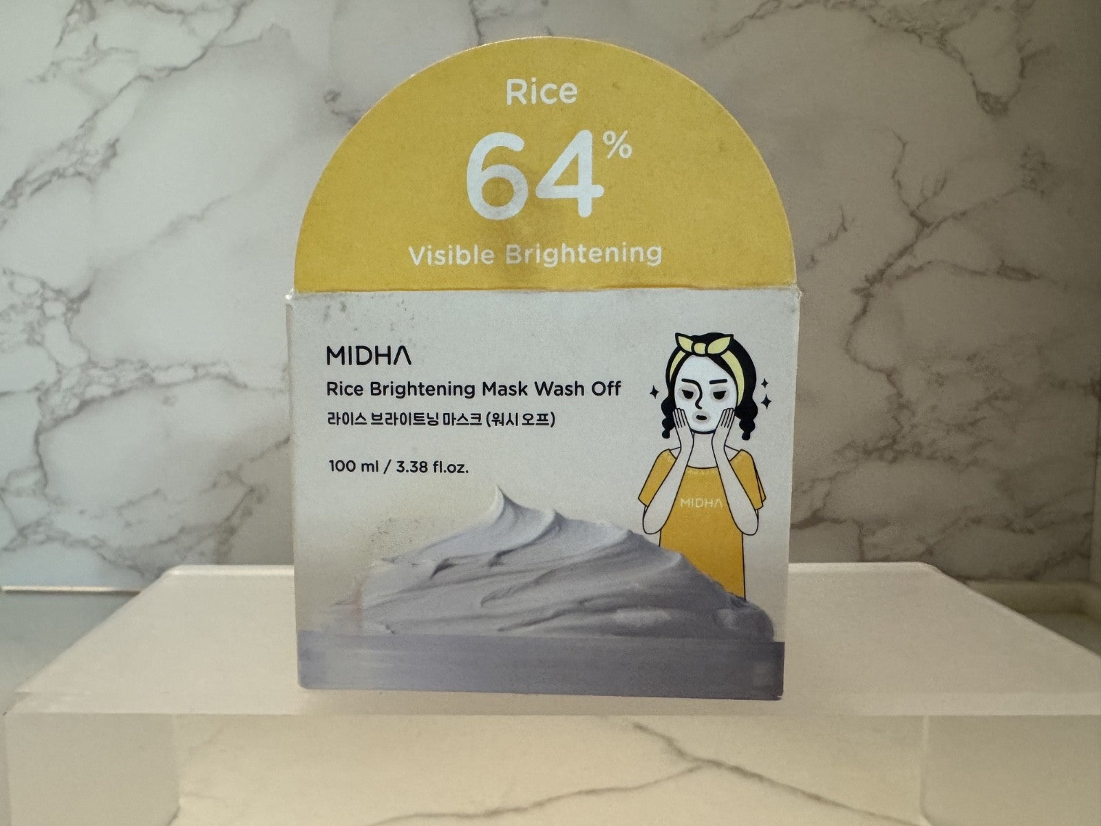 MIDHA (K-Beauty) Rice Brightening Face Mask Wash Off (100ml), NIB, Exp 05/28
