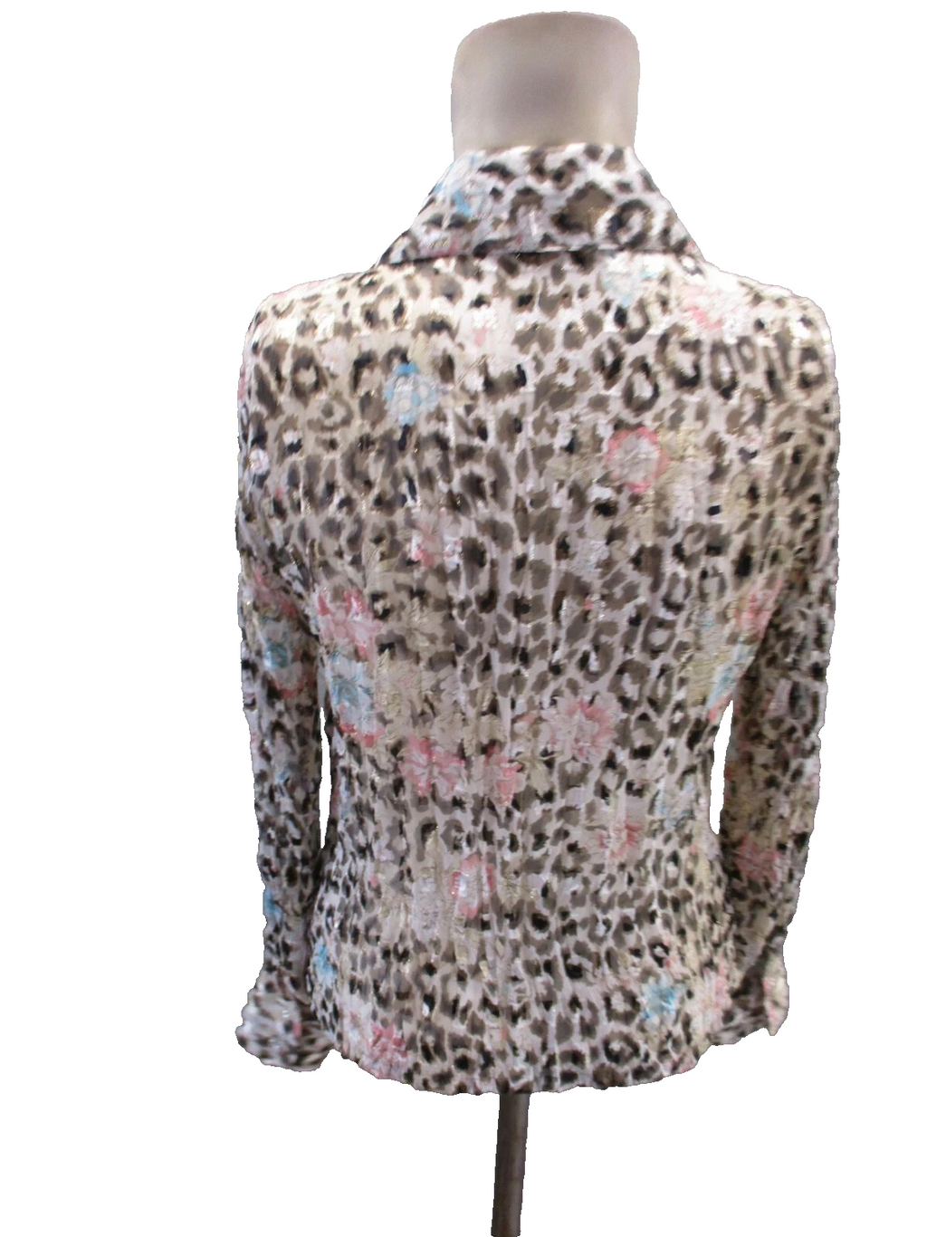 Ashley Stewart Plus Women's LIGHTWEIGHT Leopard ANIMAL PRINT Blouse 2XL Pre-own