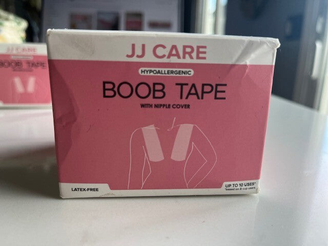 JJ Care Boob Tape with Nipple Cover- Hypoallergenic, Latex-free, 10 USES, NEW