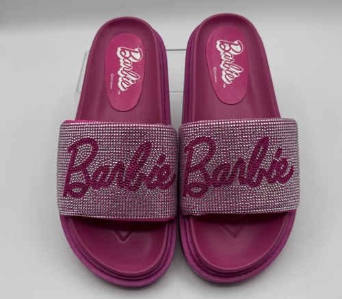 Barbie Pink Rhinestone Platform Sandals, Size 7.5, Slip-on style, Casual, NEW